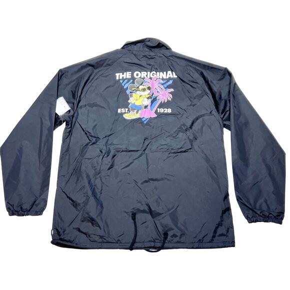 Vans x Disney Torrey 80s Mickey Mouse Jacket Adult XXL Black Windbreaker New - Picture 5 of 10